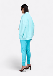 Luxury zip-through Tiffany jacket, back view – East Vibe